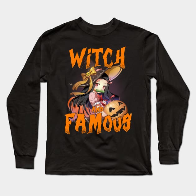 Funny Halloween Puns Anime Witch and Famous Long Sleeve T-Shirt by clvndesign